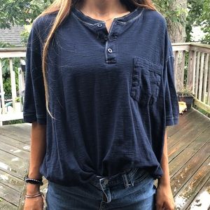 navy blue oversized t-shirt